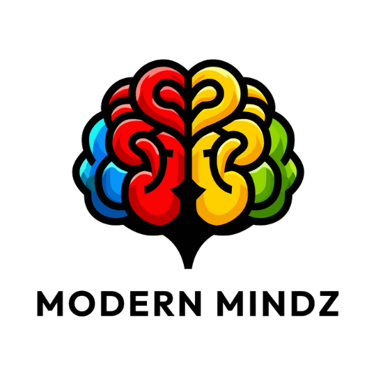A colorful brain with question marks in the middle.